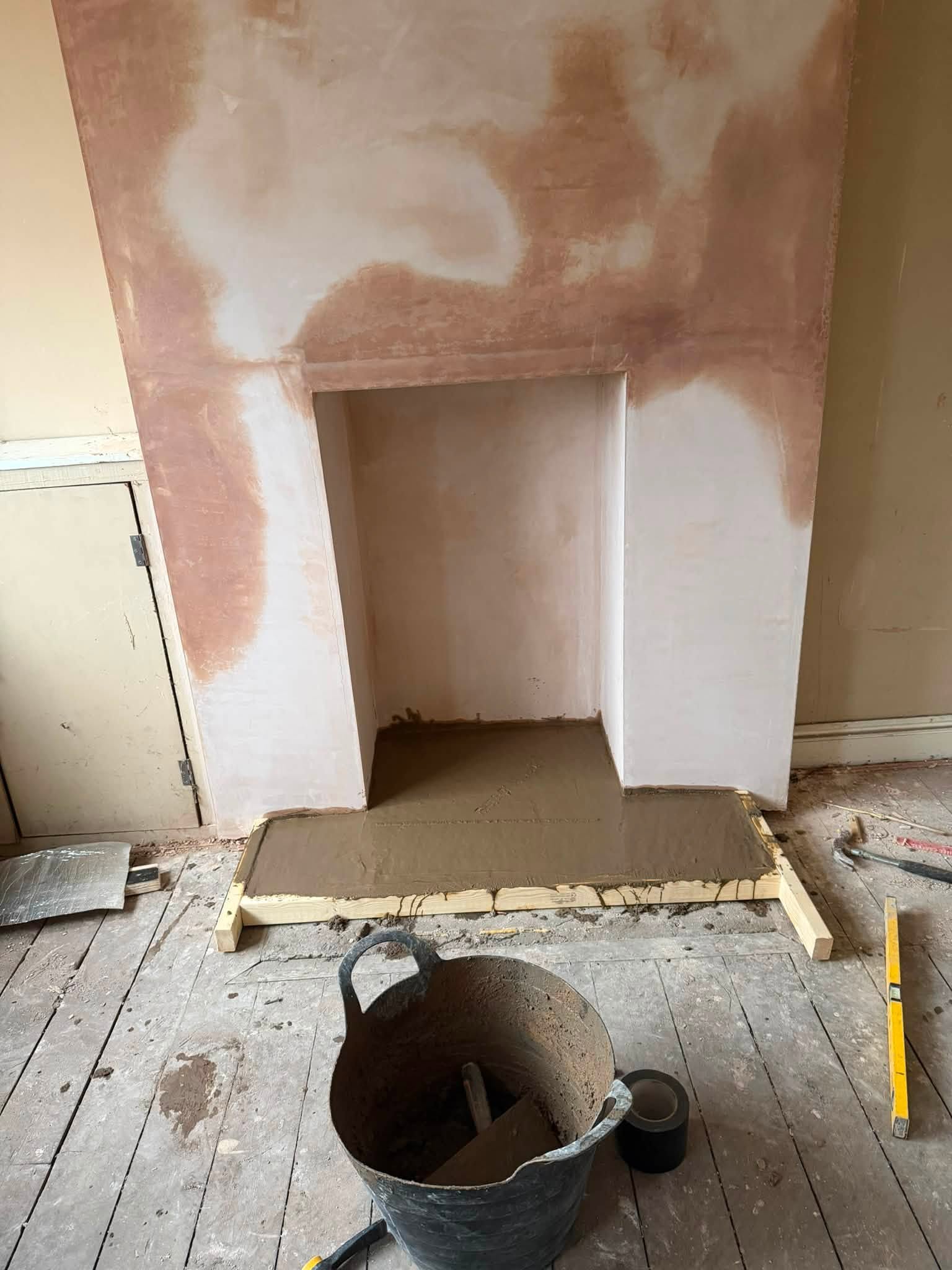 Fireplace platering